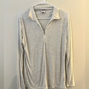 Patagonia Men's Vintage Capilene 1/4 Zip Baselayer light gray pullover size M